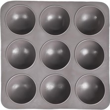 Die Grup 30017 Silikon 9lu Muffin Kalıbı Köstebek Kek Kalıbı Antrasit 24,5cm