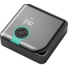 Die Grup Hava Pompası Şarjlı Taşınabilir Basınç Göstergeli Kompresör Powerbank Lastik Şişirme Pompa Kit Hediy