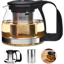 Die Grup 700 ml Cam Çay Demliği, Paslanmaz Çelik Süzgeçli