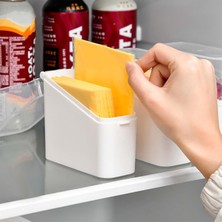Die Grup Buzdolabı Için Dilimlenmiş Peynir Kabı, 2/4 Adet Kapaklı Peynir Saklama Kutusu Plastik Peynir Kaleci Peynir Koruyucu Tutucu (2 Adet)