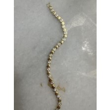 Goldensisters Jewelry Kalp Detaylı Gold Çelik Bileklik