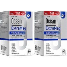 Die Grup Ocean Extramag Üçlü Magnezyum Kombinasyonu 90 Tablet (2 Paketi)