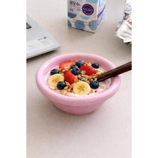 Die Grup Seramik Donut Bowl Kahvaltılık Tatlı Salata Kase Pembe