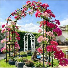 Die Grup Tırmanma Bitkileri Için Pergola ile Bahçe Kemeri, Paslanmaz Metal Çerçeve, Galvanizli Çelik Çerçeve, Düğün Perdesi Için Dış Mekan Töreni Için
