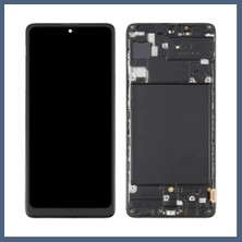 Bezos Samsung A71 LCD Dokunmatik Ekran Çıtalı (Siyah) BZS10