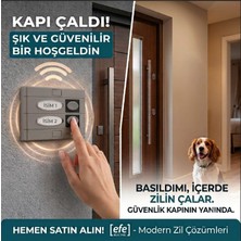 Die Grup Efe Electric 2'li Dış Kapı Zil Butonu - Çift Isimlikli Sıva Üstü Bina Zili (Gri)