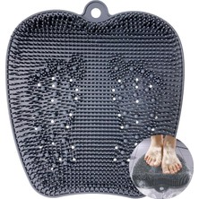 Die Grup Duş Için Ekstra Kalın ve Daha Büyük Ayak Scrubber Mat, Silikon Ayak ve Arka Vücut Eksfoliyatör Masaj Temizleyici Yıkayıcı, Kaymaz Vantuzlu Yıkayıcı, Kadın Erkek Yaşlılar Için Peeling Fırça