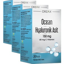 Die Grup Orzax Ocean Hyaluronik Asit 150 Mg 30 Kapsül (3 Paketi)
