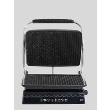 Die Grup Tost Makinası Ultra Granit Yüzey Ile Sağlıklı Pişirim | 1800W Yağ Hazneli Ultra Granit Tost Makinesi (Siyah)