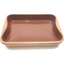 Die Grup Borcam Stil Toprak Güveç Kabı 32X23X5CM Yüksek Ateşe Dayanıklı Dikdörtgen Toprak Güveç Fırın Tepsisi