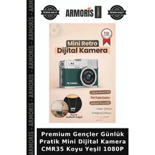 Armoris Premium Gençler Günlük Pratik Mini Dijital Kamera CMR35 Koyu Yeşil 1080P