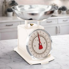 Die Grup Gümüş Kaseli 2 kg Kapasiteli Analog Retro Mutfak Terazisi M-1T03