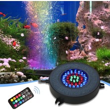 Die Grup LED Akvaryum Hava Kabarcığı Işık Balık Tankı Hava Perdesi Kabarcık Taş Disk 36 Led'li Süper Parlak Lamba Boncukları, 13 Renk Değişimi, Balık Tankı Dekorasyonu Oksijenasyonu Için