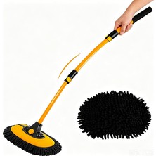 Die Grup 15° Yay Araba Yıkama Fırçası, Teleskopik Saplı, Karavan, Kamyon, Araba Yıkama Fırçası, Teleskopik 103 cm (103 Cm), Alüminyum, Mikrofiber, Çiziksiz Temizleme Aleti, Yıkama Seti, Detaylı