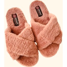 Moses034 Gezer Kadın Kışlık Peluş Terlik