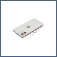 Bezos iPhone 12 Uyumlu Renkli Kamera Lens Koruma Cam - Pembe-Mavi BZS10