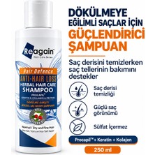 Reagain Dökülme Karşıtı Sülfatsız Şampuan – Procapil, Keratin, Kolajen & Jojoba Yağı | İnce Telli Normal/Kuru Saçlar 250 ml