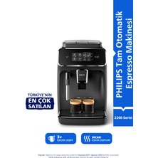 Philips 2200 Serisi Tam Otomatik Espresso Makinesi, Dokunmatik Ekran, Klasik Süt Köpürtücü, 2 İçecek, EP2220/10