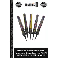 armoris özel seri aydınlatma parti malzemesi organizasyon pasta  1 pk ıçi 24 adet