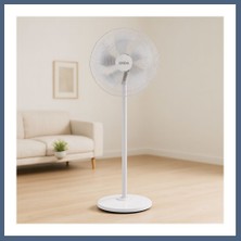 Bezos Ayaklı Vantilatör 5 Kanat 18'' (Yaklaşık 45 Cm) Sessiz 3 Kademe 140 cm BZS10