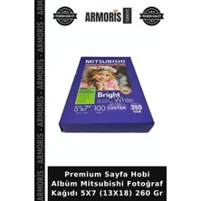 Armoris Premium Sayfa Hobi Albüm Mitsubishi Fotoğraf Kağıdı 5x7 (13X18) 260 gr