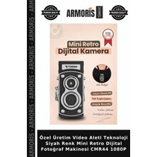 Armoris Özel Üretim Video Aleti Teknoloji Siyah Renk Mini Retro Dijital Fotoğraf Makinesi CMR44 1080P