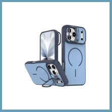 Bezos Joko iPhone 17 Pro Max Uyumlu Flexa Magsafe Kapak - Mavi MBT06