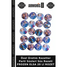Armoris Özel Üretim Rozetler Parti Süsleri Süs Rozeti Frozen Elsa 20 Li Rozet