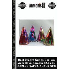 Armoris Özel Üretim Güneş Gözlüğü Açık Hava Kombin Kadyon Gözlük Şapka Düdük Seti