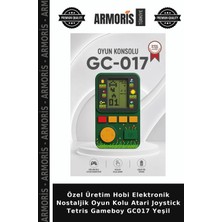 Armoris Özel Üretim Hobi Elektronik Nostaljik Oyun Kolu Atari Joystick Tetris Gameboy GC017 Yeşil