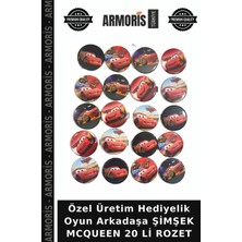 Armoris Özel Üretim Hediyelik Oyun Arkadaşa Şimşek Mcqueen 20 Li Rozet