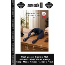 Armoris Özel Üretim Günlük Alet Rahatlık Aleti Vücut Masajı Şarjlı Masaj Cihazı H1 Koyu Mavi