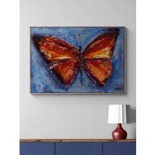 Simurg Sanatevi Kelebeğin Düşü Yağlı Boya Tablosu - Tuval Üzerine El Yapımı - 100 x 70 cm