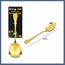 Bezos Metal Servis Kaşığı Altın Renk BZS10