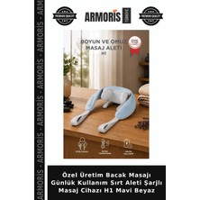 Armoris Özel Üretim Bacak Masajı Günlük Kullanım Sırt Aleti Şarjlı Masaj Cihazı H1 Mavi Beyaz