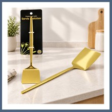 Bezos Altın Renk Metal Servis Spatula BZS10