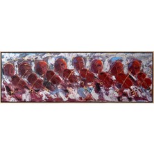 Simurg Sanatevi Virtüezlerin Şovu Yağlı Boya Tablosu - Tuval Üzerine El Yapımı - 180 x 60 cm