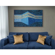 Simurg Sanatevi Lebbeyk Allahümme Lebbeyk | Yağlı Boya Hat Tablo - Tuval Üzerine El Yapımı - 70 x 120 cm