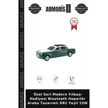 Armoris Özel Seri Modern Yılbaşı Hediyesi Bluetooth Hoparlör Araba Tasarımlı D82 Yeşil 15W