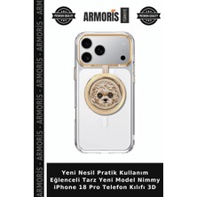 Armoris Yeni Nesil Pratik Kullanım Eğlenceli Tarz Yeni Model Nimmy iPhone 18 Pro Telefon Kılıfı 3D