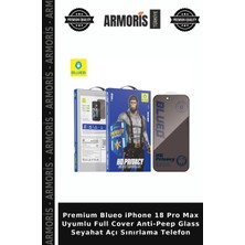 Armoris Premium Blueo iPhone 18 Pro Max Uyumlu Full Cover Anti-Peep Glass Seyahat Açı Sınırlama Telefon