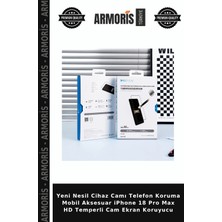 Armoris Yeni Nesil Cihaz Camı Telefon Koruma Mobil Aksesuar iPhone 18 Pro Max Hd Temperli Cam Ekran Koruyucu