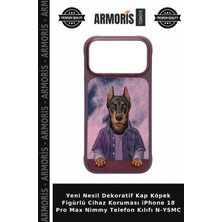 Armoris Yeni Nesil Dekoratif Kap Köpek Figürlü Cihaz Koruması iPhone 18 Pro Max Nimmy Telefon Kılıfı N-Ysmc