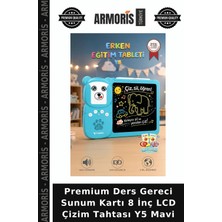 Armoris Premium Ders Gereci Sunum Kartı 8 Inç LCD Çizim Tahtası Y5 Mavi