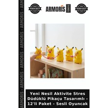 Armoris Yeni Nesil Aktivite Stres Düdüklü Pikaçu Tasarımlı - 12'li Paket - Sesli Oyuncak