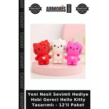 Armoris Yeni Nesil Sevimli Hediye Hobi Gereci Hello Kitty Tasarımlı - 12'li Paket