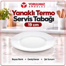 Yorulmaz Ambalaj Termo 19 cm Servis Yanaklı | Kırılmaz ve Şık Servis Tabağı
