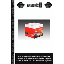 Armoris Mat Baskı Görsel Kağıt Kırtasiye Ürünü Agfaphoto Fotoğraf Kağıdı 152MM 65M DX100 Yazıcıya Uyumlu