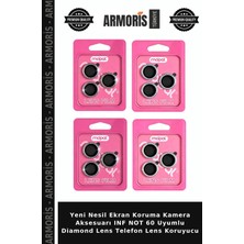 Armoris Yeni Nesil Ekran Koruma Kamera Aksesuarı Inf Not 60 Uyumlu Diamond Lens Telefon Lens Koruyucu