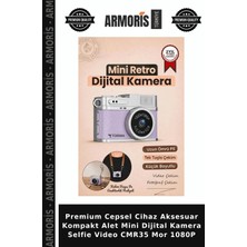 Armoris Premium Cepsel Cihaz Aksesuar Kompakt Alet Mini Dijital Kamera Selfie Video CMR35 Mor 1080P